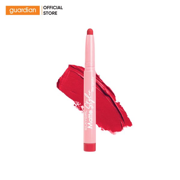 Son Bút Chì Silkygirl Matte Styler Slim Lipcolor #03 Chic Hồng Nude 1,4Gr