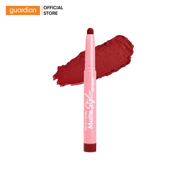 Son Bút Chì Silkygirl Matte Styler Slim Lipcolor #06 Goth Hồng Nâu Đất 1,4Gr