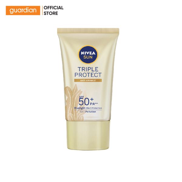 Kem Chống Nắng Dưỡng Da Giúp Ngừa Lão Hoá Nivea Triple Protect Anti Wrinkle Spf50+ Pa+++ 40Ml
