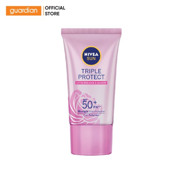 Kem Chống Nắng Dưỡng Da Hoa Hồng Hokkaido Nivea Triple Protect Anti Wrinkle Spf50+ Pa+++ 40Ml