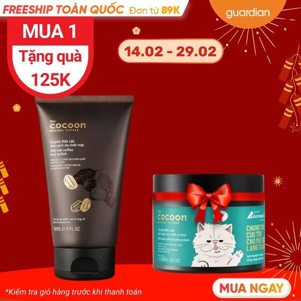 Cà Phê Đắk Lắk Làm Sạch Da Chết Mặt Dak Lak Coffee Face Polish Cocoon 150Ml