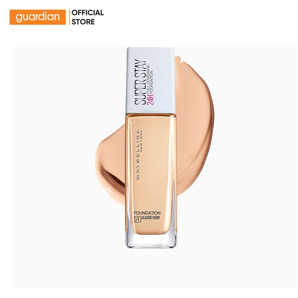 Kem Nền Lâu Trôi Maybelline Superstay 24H Full Coverage #120 Classic Ivory Tông Da Sáng 30Ml