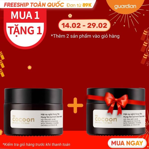 Mặt Nạ Cocoon Chiết Xuất Nghệ Hưng Yên Da Rạng Rỡ Và Mịn Màng 30Ml