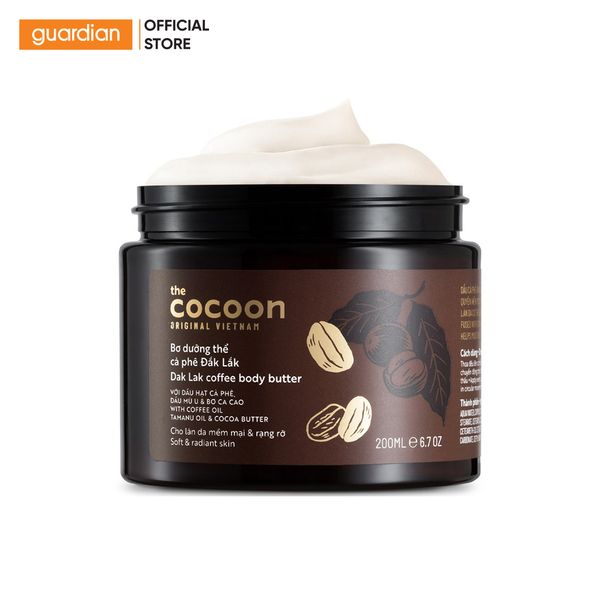 Bơ Dưỡng Thể Cà Phê Đắk Lắk Dak Lak Coffee Body Butter Cocoon 200Ml