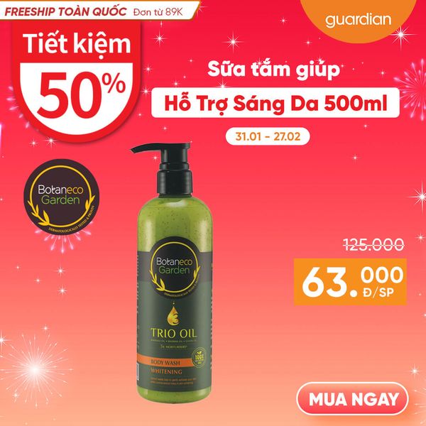 Sữa Tắm Giúp Hỗ Trợ Sáng Da Botaneco Trio Oil Whitening 500Ml