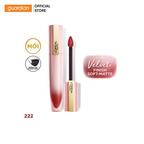 Son Kem Lì L’Oréal Chiffon Signature Lip Gloss 222 Impassion Đỏ Đất 7Ml