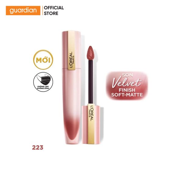 Son Kem Lì L’Oréal Chiffon Signature Lip Gloss 223 Loose Up Cam Đất 7Ml