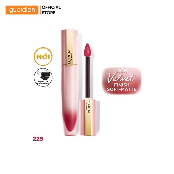 Son Kem Lì L’Oréal Chiffon Signature Lip Gloss 225 Grasp Hồng Đỏ 7Ml