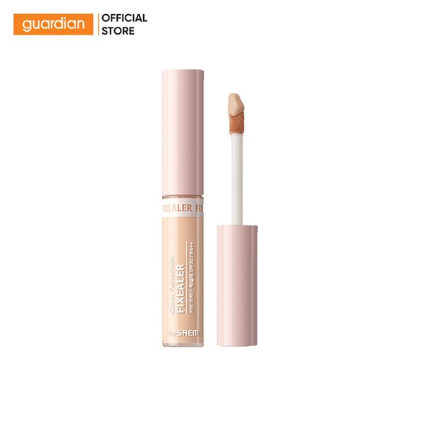 Kem Che Khuyết Điểm Lâu Trôi The Saem Cover Perfection Fixealer 01 Clear Beige 6,5Gr