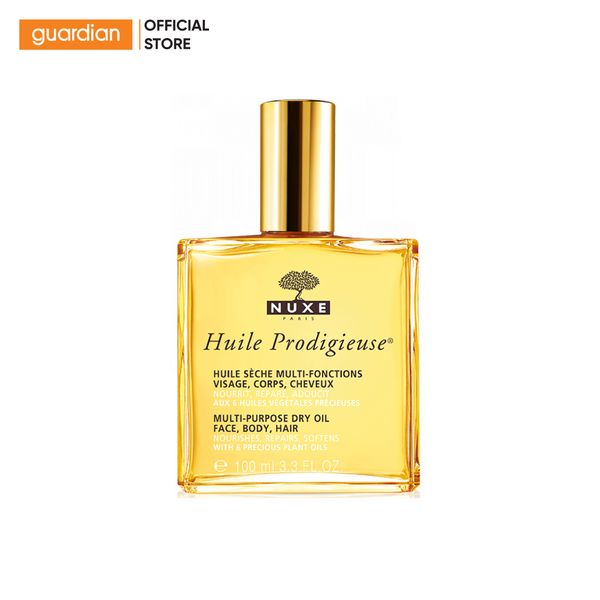 Dầu Khô Đa Năng Dưỡng Ẩm Cho Da Mặt Body Và Tóc Huile Prodigieuse Multi-Purpose Dry Oil Nuxe 100Ml