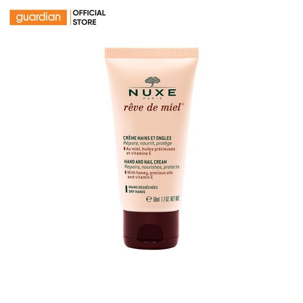 Kem Dưỡng Da Tay Và Móng Không Nhờn Rít Reve De Miel Hand And Nail Cream Nuxe 50Ml