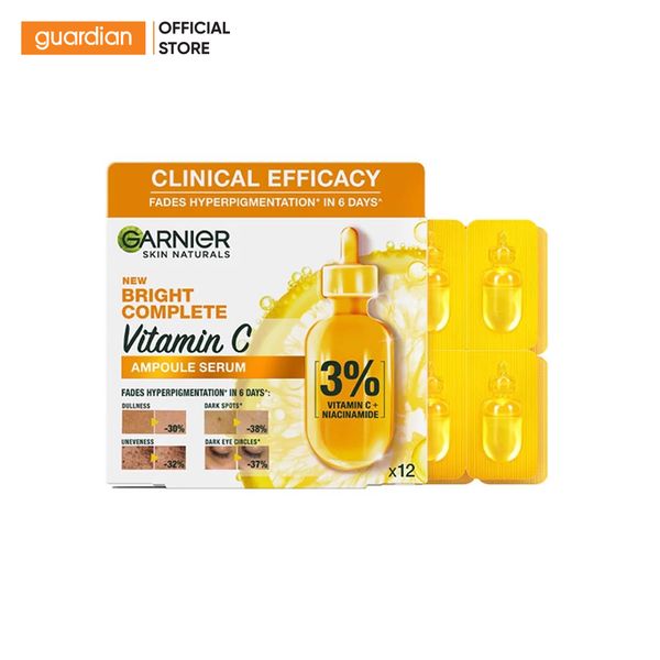 Tinh Chất Cô Đặc Hỗ Trợ Sáng Da Bright Complete Ampoule Garnier 12 Ống 1,5Ml