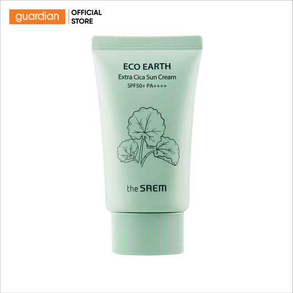 Kem Chống Nắng Nâng Tone Dưỡng Ẩm The Saem Eco Earth Extra Cica Sun Cream 50Gr