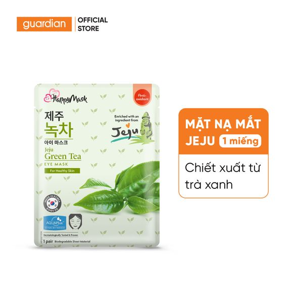 Mặt Nạ Mắt Hỗ Trợ Làm Chậm Quá Trình Oxy Hóa Happy Mask Jeju Green Tea Eye Mask For Healthy Skin Chiết Xuất Trà Xanh 8Ml