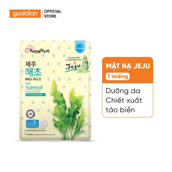 Mặt Nạ Dưỡng Ẩm Happy Mask Jeju Seaweed Face Mask For Hydrated Skin Chiết Xuất Tảo Biển 25Ml