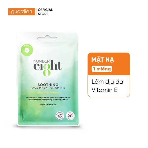 Mặt Nạ Làm Dịu Da Number Eight Soothing Face Mask Vitamin E Nourish & Hydrate Tăng Cường Dưỡng Ẩm Cho Da 23Ml