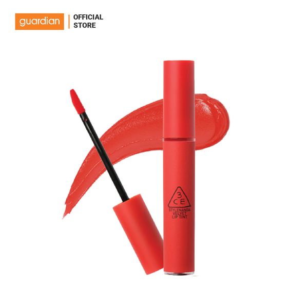 Son Kem Lì 3Ce Velvet Lip Tint #Simple Speaking Đỏ Cam 4Gr