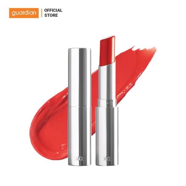 Son Thỏi Bóng 3Ce Glow #Stand Off Màu Đỏ Tươi 3Gr