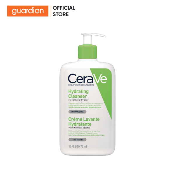 Sữa Rửa Mặt Cerave Hydrating Cleanser Dưỡng Ẩm Làm Sạch Sâu Dành Cho Da Thường & Da Khô 473Ml