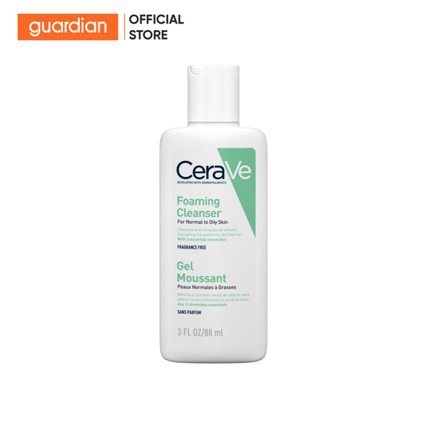 Sữa Rửa Mặt Cerave Sạch Sâu Cho Da Thường Đến Da Dầu Foaming Cleanser 88Ml