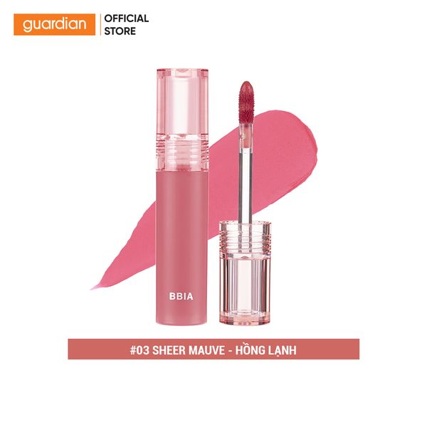 Son Kem Lì Bbia Water Velvet Tint #03 Sheer Mauve Hồng Lạnh 2,9Gr