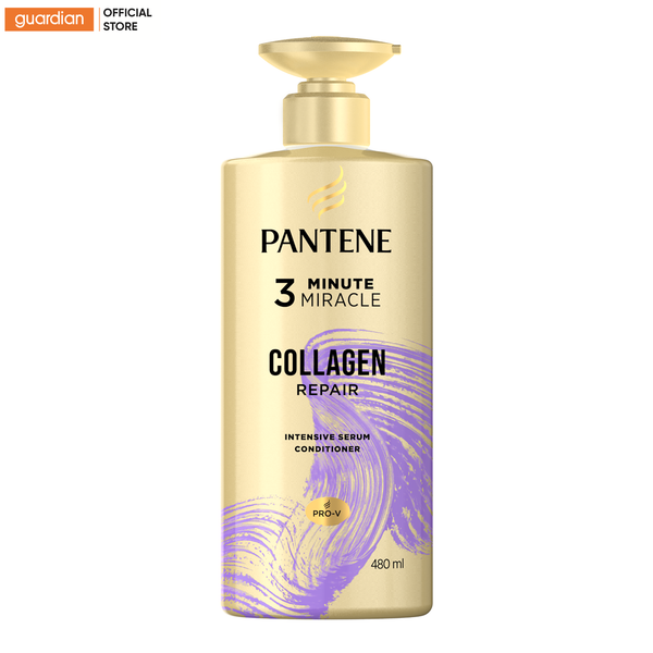 Dầu Xả Phục Hồi Hư Tổn Pantene 3 Minute Miracle Collagen Repair Intensive Serum Conditioner 480Ml