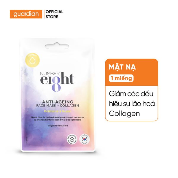 Mặt Nạ Giúp Ngừa Lão Hoá Number Eight Anti-Aging Face Mask Collagen Moisturise & Repair Giúp Dưỡng Ẩm Và Giúp Phục Hồi Da 23Ml