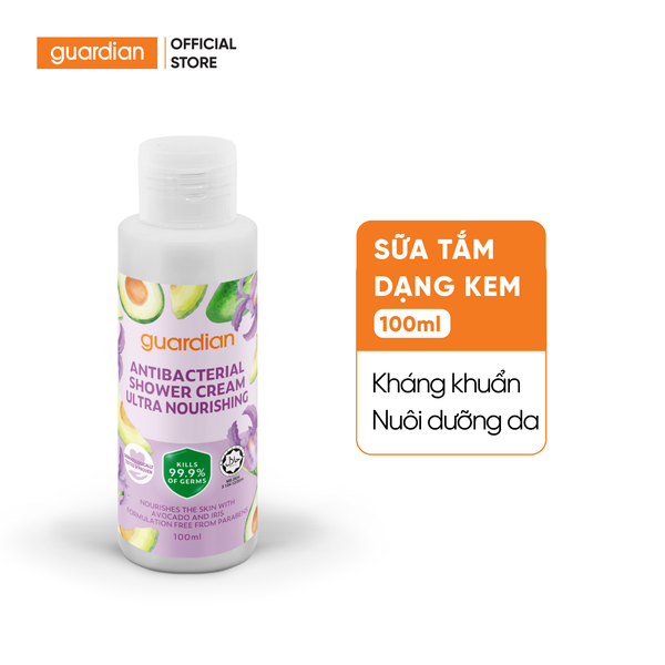 Sữa Tắm Dạng Kem Kháng Khuẩn Guardian Antibacterial Shower Cream Ultra Nourishing Nuôi Dưỡng Da 100Ml