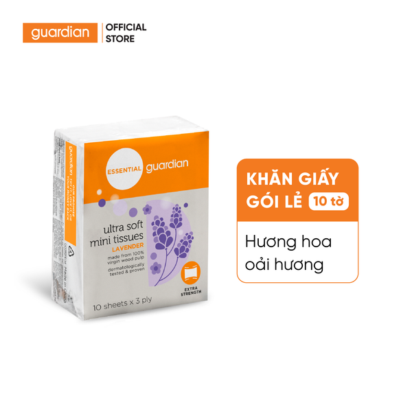 Khăn Giấy Gói Lẻ Guardian Hương Hoa Oải Hương 10 Tờ