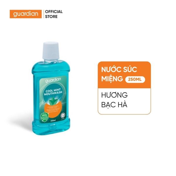 Nước Súc Miệng Guardian Cool Mint Mouth Wash Vị Bạc Hà 250ml