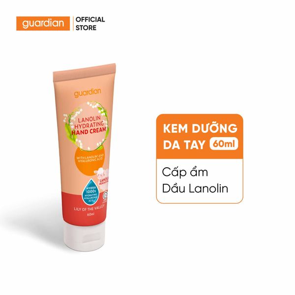 Kem Dưỡng Da Tay Cấp Ẩm Guardian HA Lanolin Hydrating Hand Cream Chiết Xuất Dầu Lanolin 60Ml