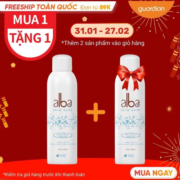 Xịt Khoáng Dưỡng Ẩm, Làm Chậm Lão Hoá Alba Skincare Cho Da Khô 150ml