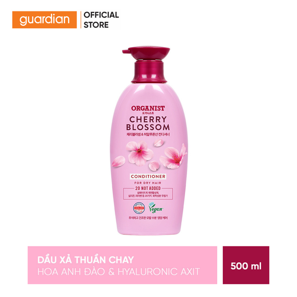 Kem Xả Nuôi Dưỡng Tóc Organist Với Chiết Xuất Hoa Anh Đào & Hyaluronic Axit Dành Cho Tóc Khô 500Ml
