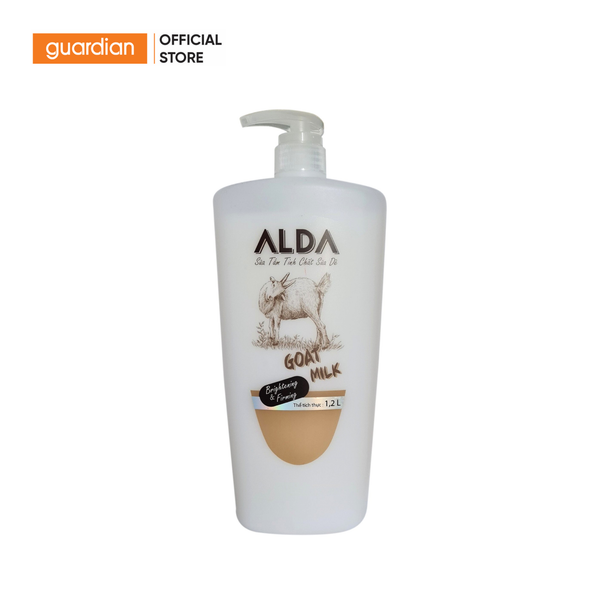 Sữa Tắm Hỗ Trợ Sáng Da, Dưỡng Ẩm Alda Chiết Xuất Sữa Dê 1200ml