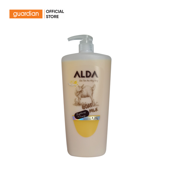 Sữa Tắm Dưỡng Ẩm Hoa Hồng Vàng Alda Chiết Xuất Sữa Dê 1200Ml