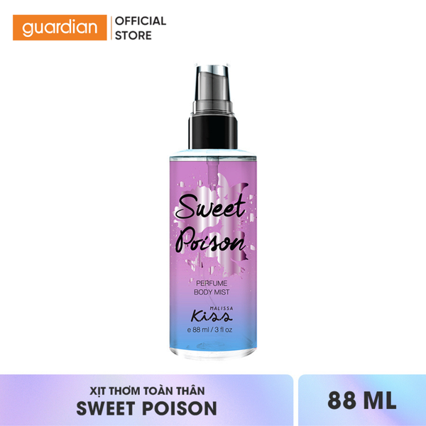 Xịt Thơm Toàn Thân Hương Nước Hoa Malissa Kiss - Hương Sweet Poison 88ML