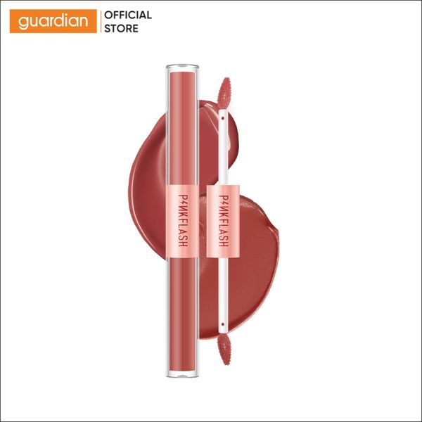 Son Kem Tint 2 Đầu Pinkflash Duo PF-L13 #V04 Đỏ Đất - Nâu Trầm 2.8gr