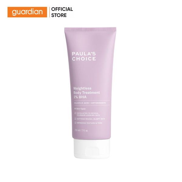 Kem Dưỡng Thể Loại Bỏ Tế Bào Chết Paula's Choice Weightless Body Treatment 2% BHA 210Ml