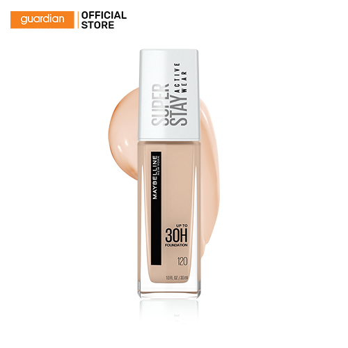 Kem Nền Lâu Trôi, Che Phủ Cao, Kháng Nước Nhẹ ,Thoáng Trên Da Maybelline New York Super Stay Activewear Up To 30H Foudation 120 30ml