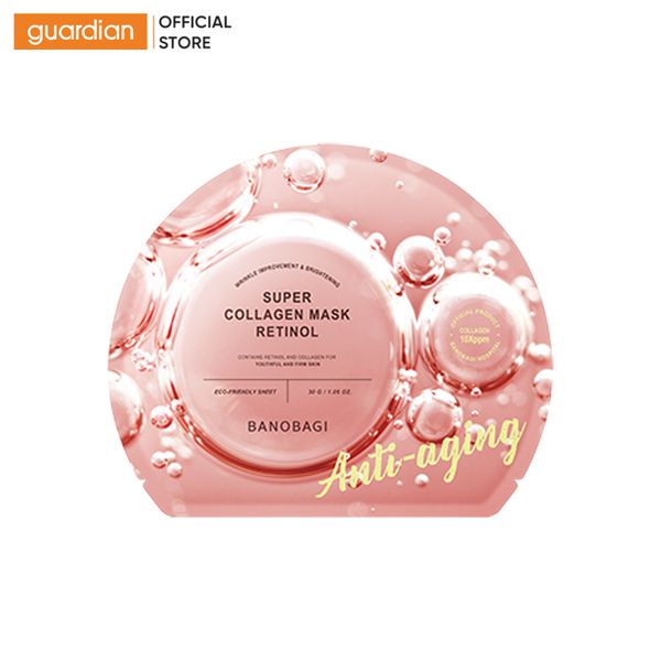 Mặt Nạ Hỗ Trợ Làm Chậm Quá Trình Lão Hóa Banobagi Super Collagen Mask Retinol 30gr