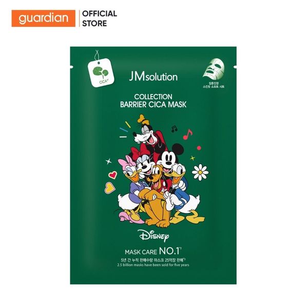Mặt Nạ Làm Dịu Da JM Solution Barrier Cica Mask Chiết Xuất Rau Má 30ml (Phiên Bản Disney)