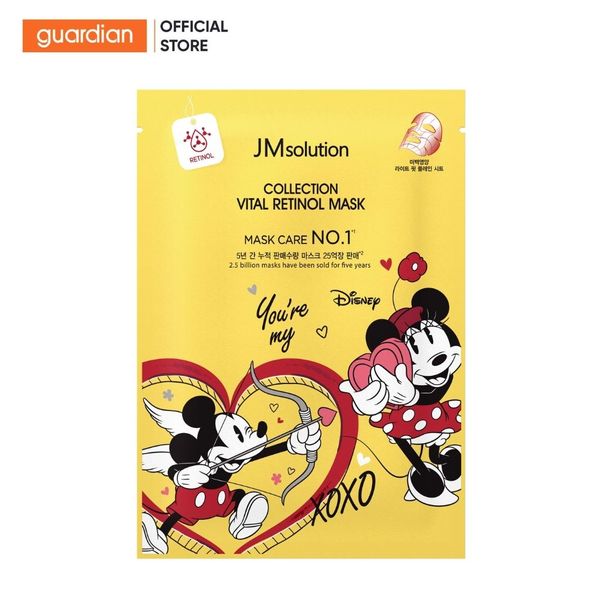 Mặt Nạ Làm Chậm Quá Trình Lão Hóa JM Solution Collection Vital Retinol Mask Chứa Retinol 30ml (Phiên Bản Disney)