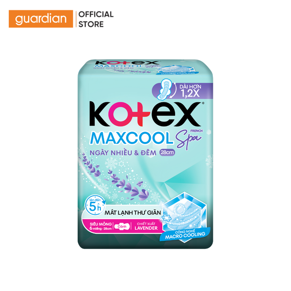 Băng Vệ Sinh Kotex Maxcool French Spa 28Cm 6 Miếng