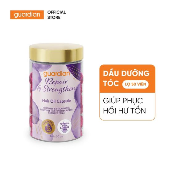 Dầu Dưỡng Tóc Giúp Phục Hồi Hư Tổn Guardian Repair & Strengthen Hair Oil Capsule Cho Tóc Chắc Khỏe Lọ 50 Viên