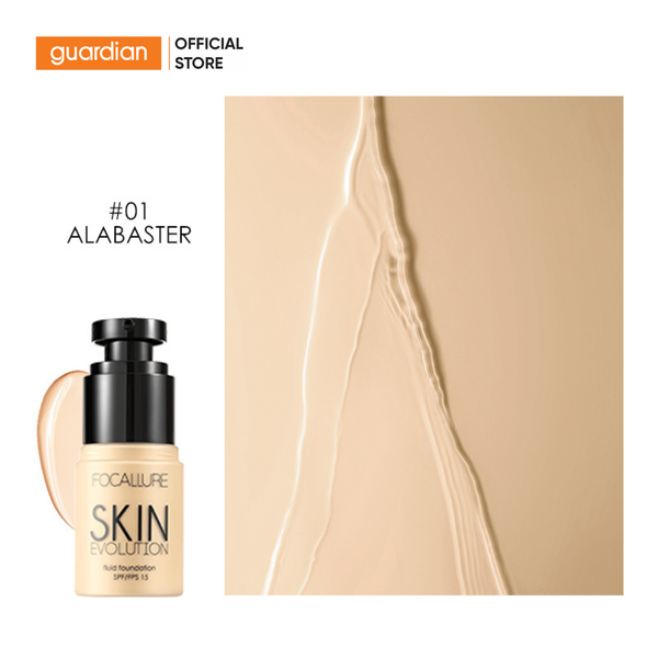  Kem Nền Lâu Trôi Focallure Skin Evolution Liquid Foundation FA30 SPF15 #01 Alabaster 31gr 