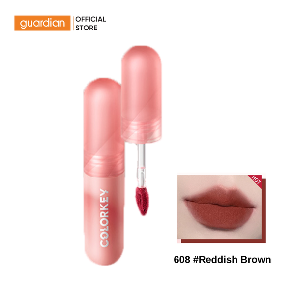 Son Môi Colorkey Lip Mousse Lip Mud Màu Nhung Mờ Xinh Xắn 2g 608 #Reddish Brown