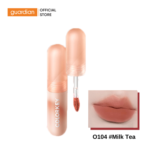 Son Môi Colorkey Lip Mousse Lip Mud Màu Nhung Mờ Xinh Xắn O104 #Milk Tea 2g