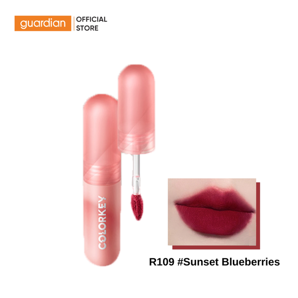 Son Môi Colorkey Lip Mousse Lip Mud Màu Nhung Mờ Xinh Xắn R109 #Sunset Blueberries 2g