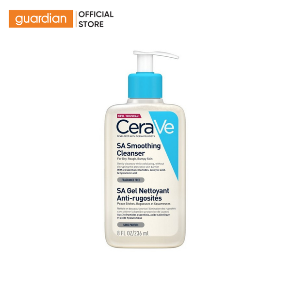 Sữa Rửa Mặt Cerave Cho Da Nhạy Cảm Giúp Làm Sạch & Tẩy Tế Bào Chết Dịu Nhẹ 236Ml