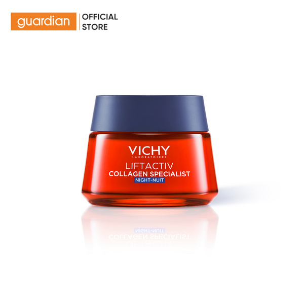 Kem Dưỡng Hỗ Trợ Sáng Da, Mờ Thâm Nám Ban Đêm Vichy Liftactiv Collagen Specialist Night 50ml